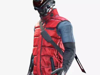 Cyber Guy low poly Low-poly 3D model