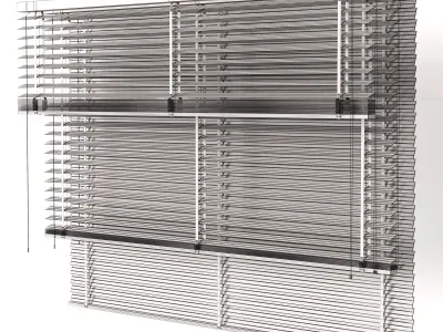 Wooden blinds Set 02 3D model