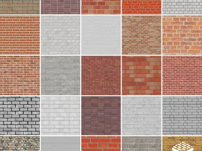 25 PBR Brick Textures 03 Texture