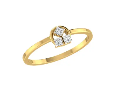 Women Ring Render 3dm STL OBJ FBX  3D print model 14