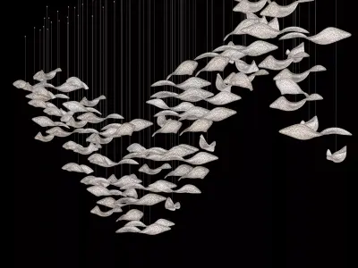 crystal pendant light 3D model