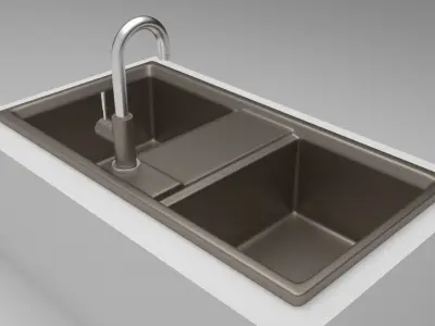 Kitchen Sink 2 Low-poly 3D model