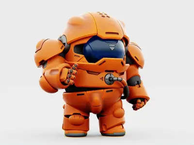 AMONG US CONCEPT CHARACTER B  RIGGED 3D model