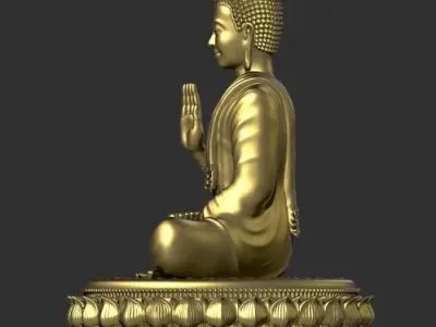 Asian Buddha Statue 3D print model 3D print model