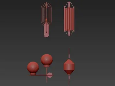 Modern wall sconces 3D model