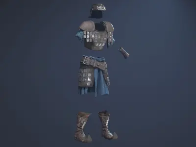 Scout Armor Low-poly 3D model