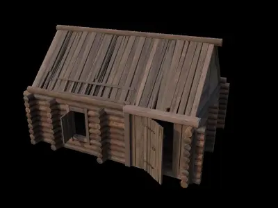 Medieval houses pack Low-poly 3D model buy