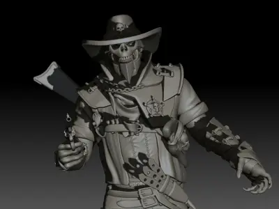 Hell Sheriff High Poly for 3d Print 3D print model