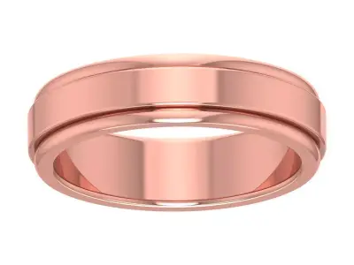 Solitaire Wedding Engagement Women Band Ring 3D print model 9