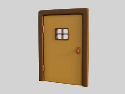Cartoon Door 13a 3D model
