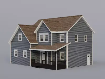 Low Poly house 16 Low-poly 3D model