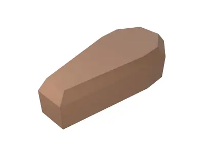 Low poly Coffin v1 001 Low-poly 3D model