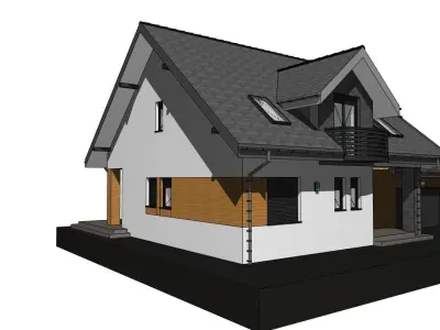 one family house model 3D model