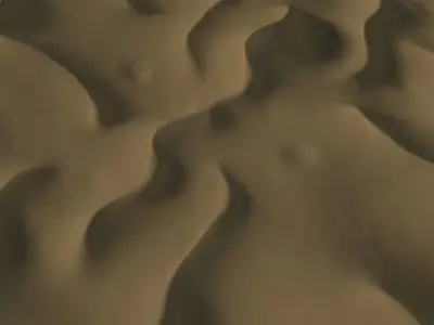 Desert Sand Dunes 3D model