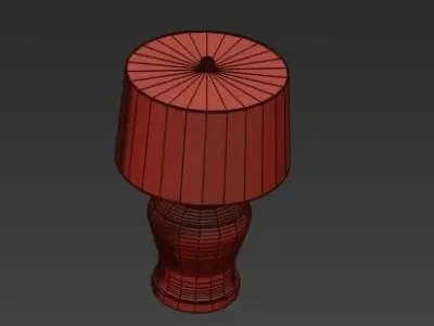Blue Dogwood Table Lamp 3D model