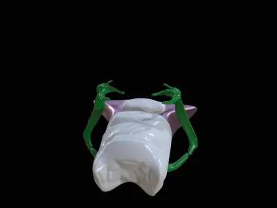 Monster Bed with arms 3D model