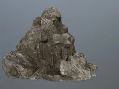 rock gate Low-poly 3D model