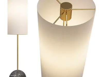STAND CYLINDER SHADE TABLE LAMP Low-poly 3D model