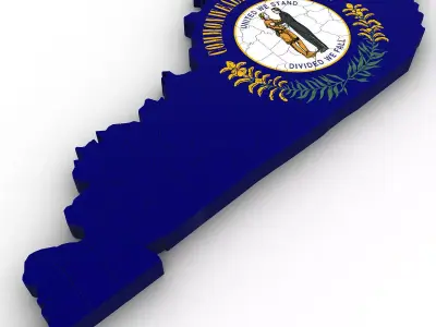 Kentucky Political Map 3D model