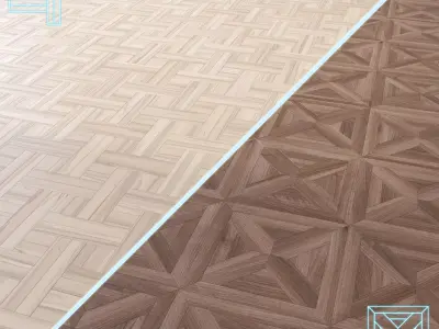 Parquet - Laminate - Wooden floor 2 in 1 Low-poly 3D model 177
