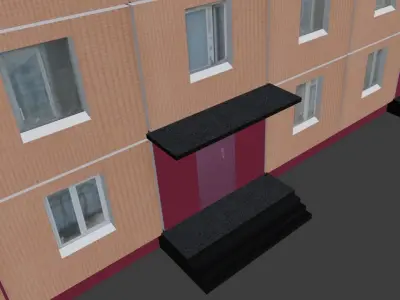 Building 5 Floors Low-poly 3D model