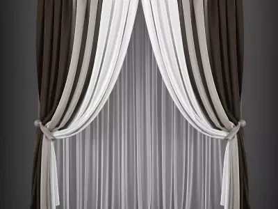Curtain 3D model 140 Low-poly 3D model