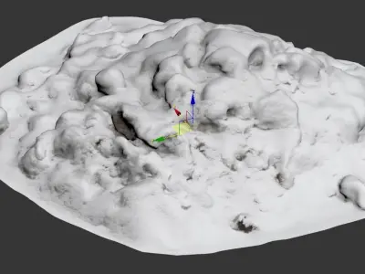 Ultra realistic a Pile of snow 3D model