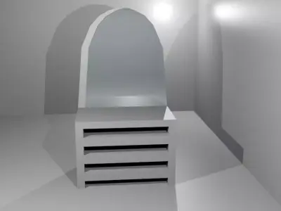 Mirror chair with light shining Free 3D model