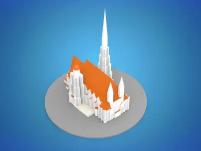St Stephens Cathedral Wien Low-poly 3D model
