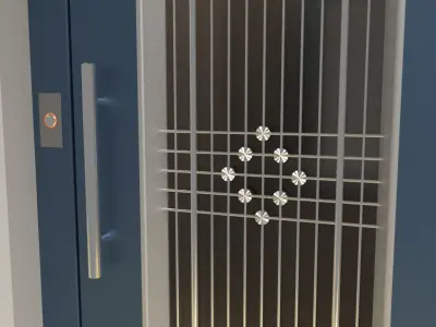 Vintage european elevator - Deco style 3D model