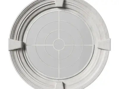 Classic Marble Circular Window 2 3D model