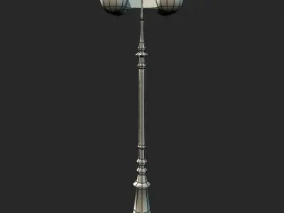 LightPole street lamp Free low-poly 3D model