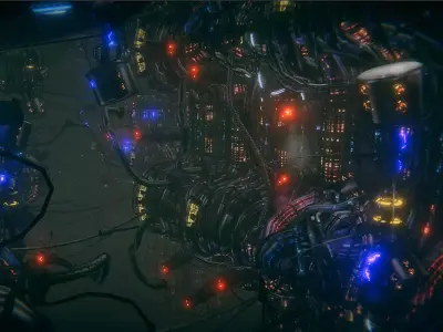 cyberpunk - Glass City BIP Low-poly 3D model