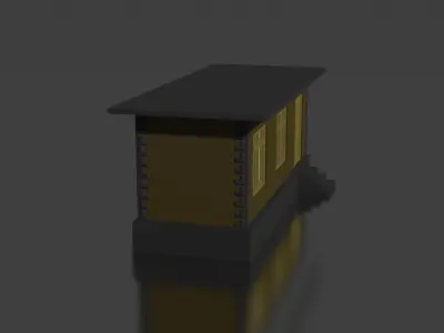 city house low-poly Low-poly 3D model purchase
