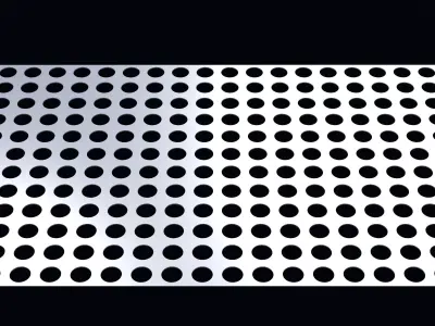 Perforated panel with 38 percent opening 25O70 3D model