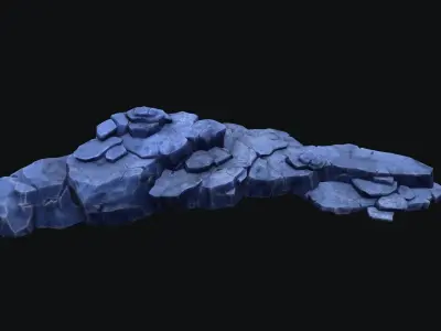 rocks stones mine Low-poly 3D model