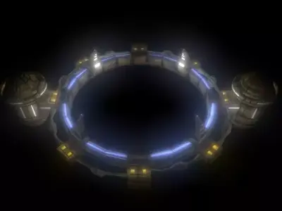 WORMHOLE GATEWAY Low-poly 3D model