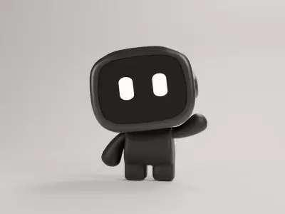 boop mini robot Low-poly 3D model