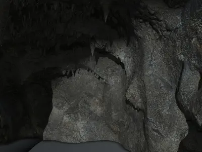 Big Cave lowpoly 3D model