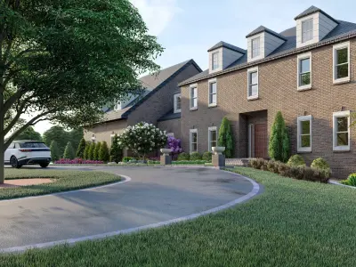 3d model residence landscape and design sketchup with lumion  3D model