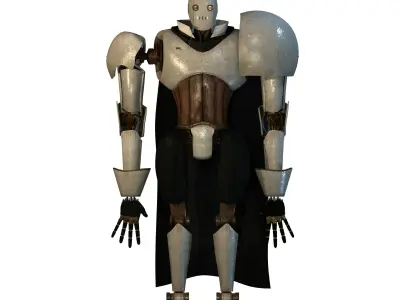 Steampunk Robot Low-poly 3D model