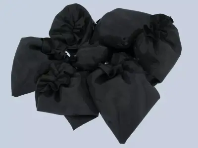 Textured Garbage Bags 2 3D model