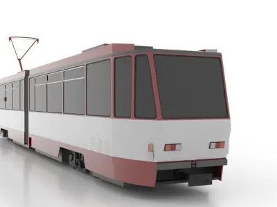 Tatra KT4DC Low Low-poly 3D model