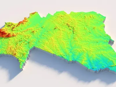 Burkina Faso Country Terrain 3D model