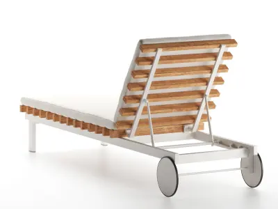 Perch Outdoor Sun Lounger 3D model