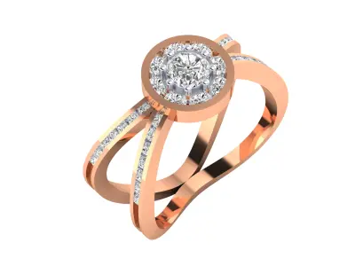  Women Ring Render 3dm STL MTL SLC JCD OBJ FBX Details 3D print model 58