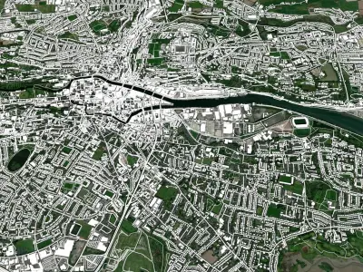 Cityscape Cork Ireland 3D model