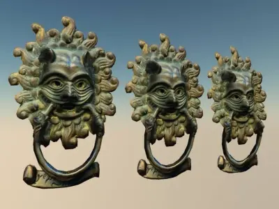 Lion Door Knocker 3D model