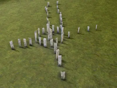 Callanish Stones Low-poly 3D model