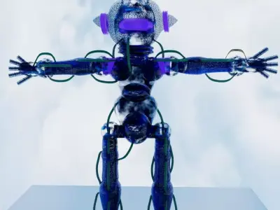 Robot X 3D model 25 Animation Ready For Unity And Unreal Low-poly 3D model